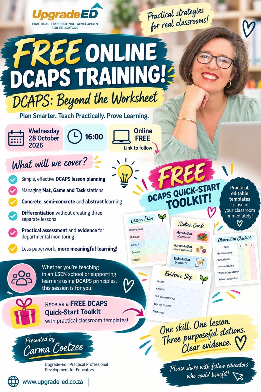 DCAPS: Beyond the Worksheet – Free Online DCAPS Training poster